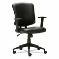 Fine-Line AL  Leather Chair with Arms - Black FI3762241